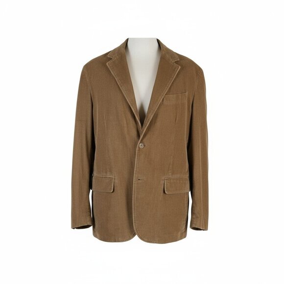 J.Crew Tan/Brown Corduroy Blazer – Men’s Size L, 2‑Button Classic Sport Coat - Picture 1 of 9